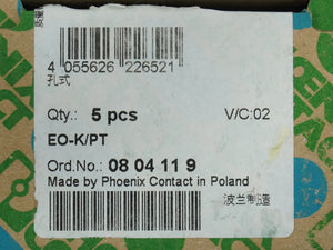 Phoenix Contact 0804119 EO-K/PT Socket Batch 5 Pcs.