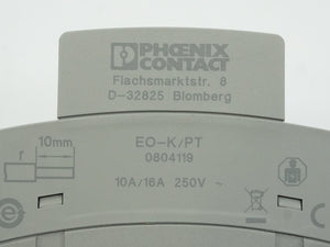 Phoenix Contact 0804119 EO-K/PT Socket Batch 5 Pcs.