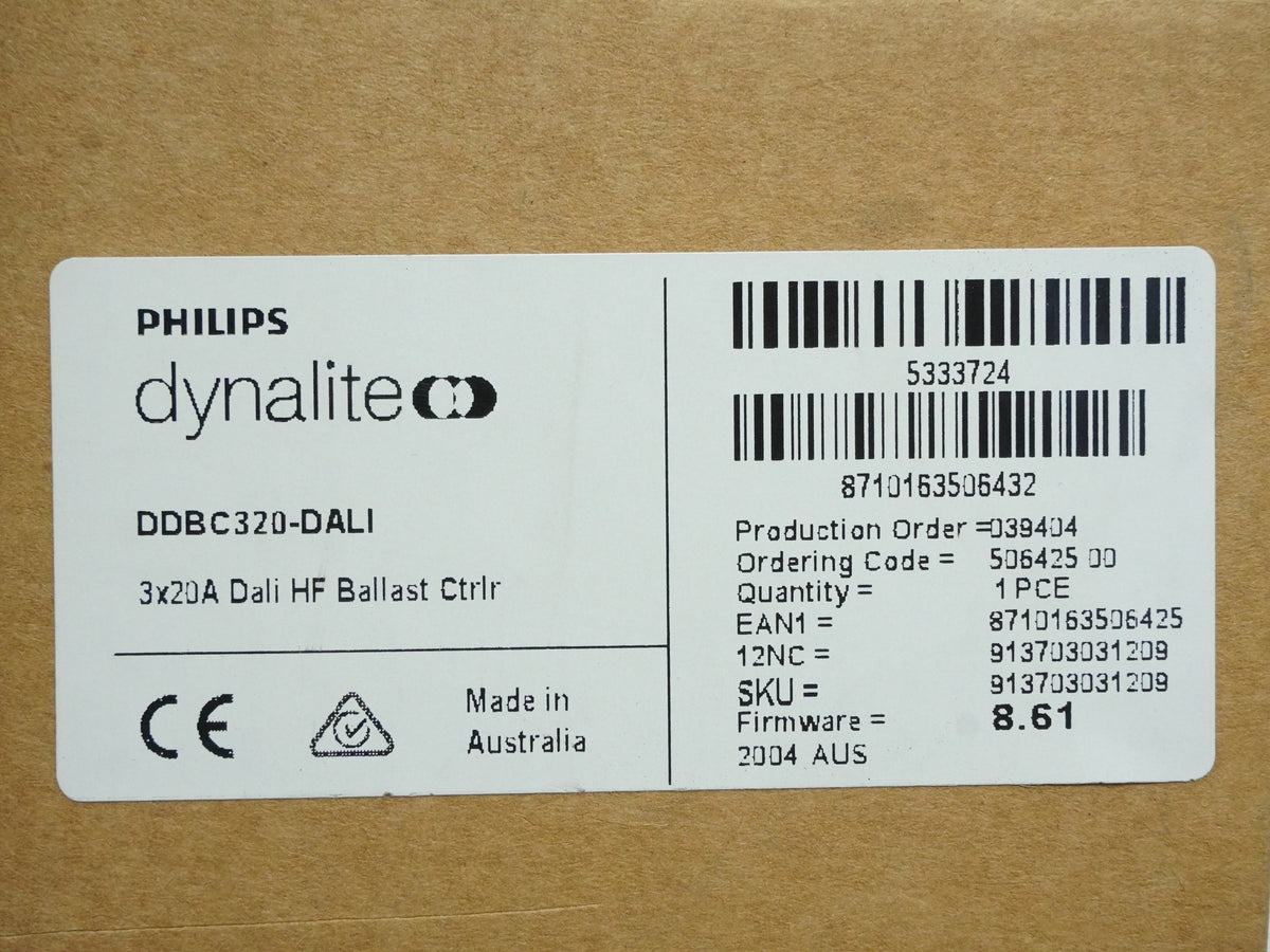 Philips Dynalite DDBC320-DALI 3x20A Dali HF Ballast Controller