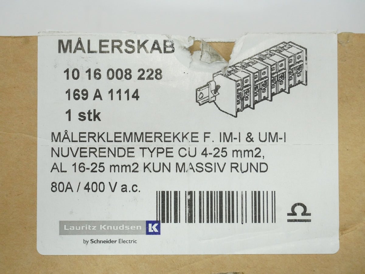 Lauritz Knudsen 10 16 008 228 Meter Cabinet Meter Terminal Block for IM-I & UM-I