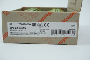 Weidmüller 1706090000 ZPE 2.5-2/3AN Terminal Block Batch 50pcs.