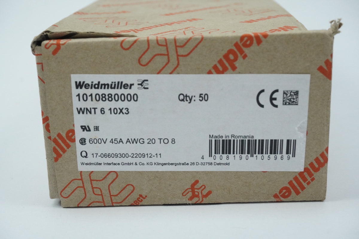 Weidmüller 1010880000 WNT 6 10X3 Batch 50pcs.