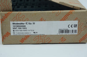 Weidmüller 1019000000 WNT 16N 10X3 Terminal Block Batch 50pcs.