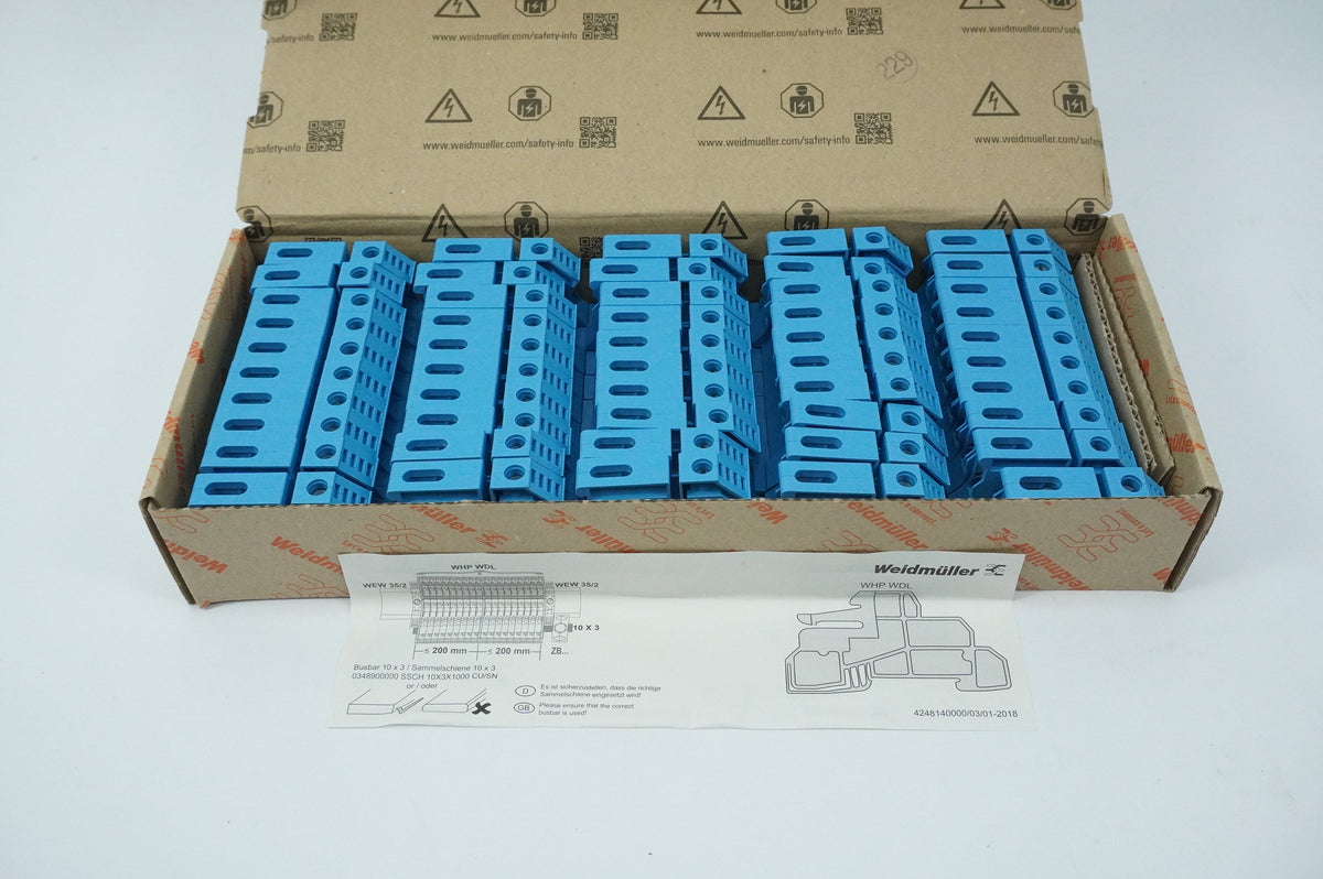 Weidmüller 1019000000 WNT 16N 10X3 Terminal Block Batch 50pcs.