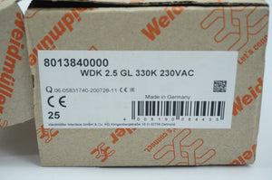 Weidmüller 8013840000 WDK 2.5 GL 330K 230VAC Batch 39pcs.
