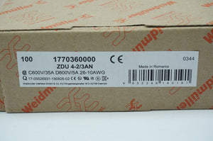 Weidmüller 1770360000 ZDU 4-2/3AN Terminal Block Batch 75pcs.
