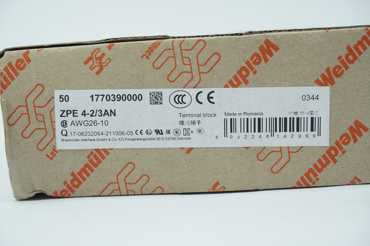 Weidmüller 1770390000 ZPE 4-2/3AN Terminal Block Batch 29pcs.