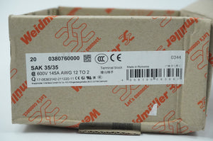 Weidmüller 0380760000 SAK 35/35 Terminal Block Batch 10pcs.
