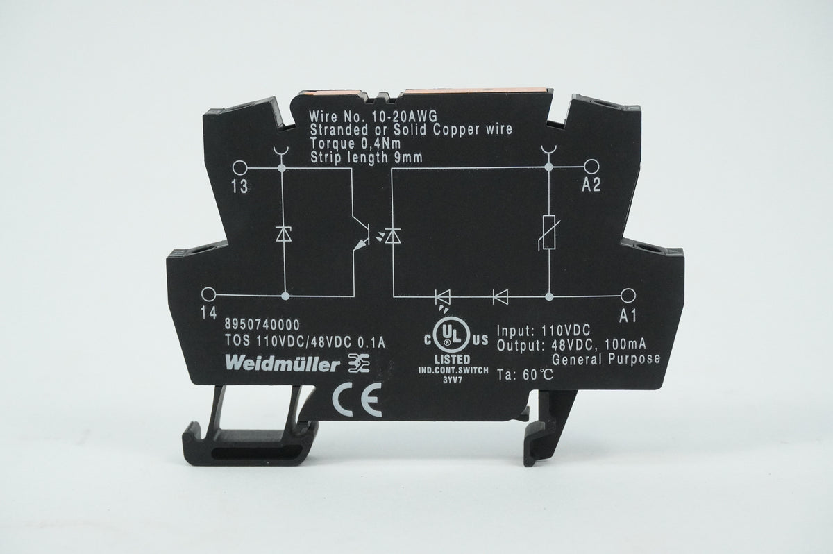 Weidmüller 8950740000 TOS 110VDC/48VDC 0,1A Batch 9pcs.