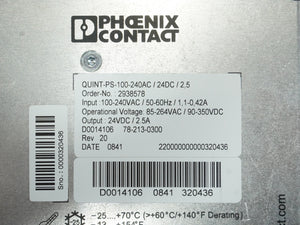 Phoenix Contact 2938578 QUINT-PS-100-240AC/24DC/2,5 Power Supply
