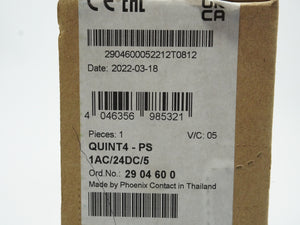 Phoenix Contact 2904600 QUINT4-PS 1AC/24DC/5