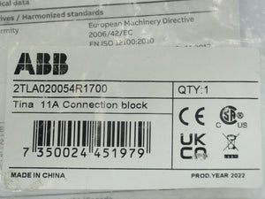 Abb 2TLA020054R1700 Tina 11A Connection Block