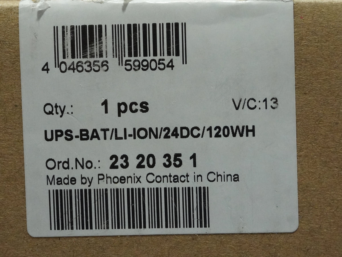 Phoenix Contact 2320351 UPS-BAT/LI-ION/24DC/120WH Energy Storage Battery Module