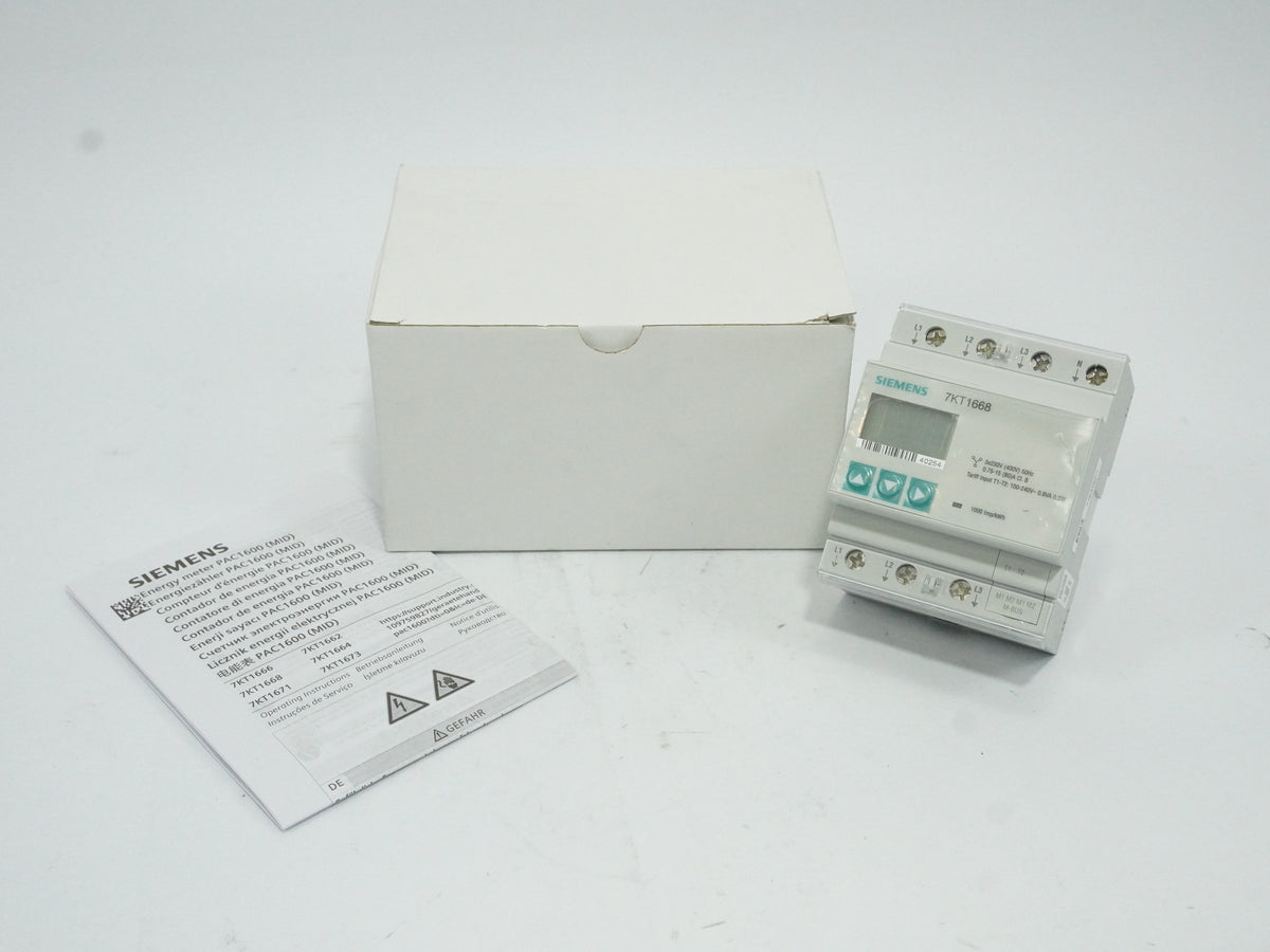Siemens 7KT1668 Energy Meter 3-phase MBUS 2 Tariffs