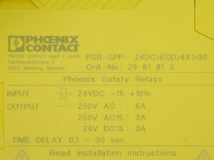 Phoenix Contact 2981813 PSR-SPP- 24DC/ESD/4X1/30 Safety Relay