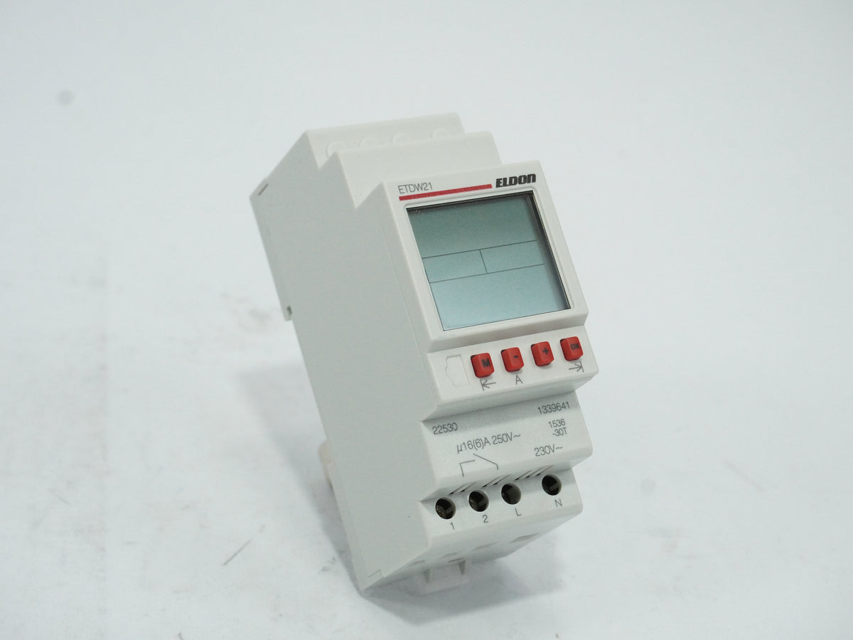 Eldon 1339641 ETDW21 Digital Time Switch 24h 7d 1 Channel 16A