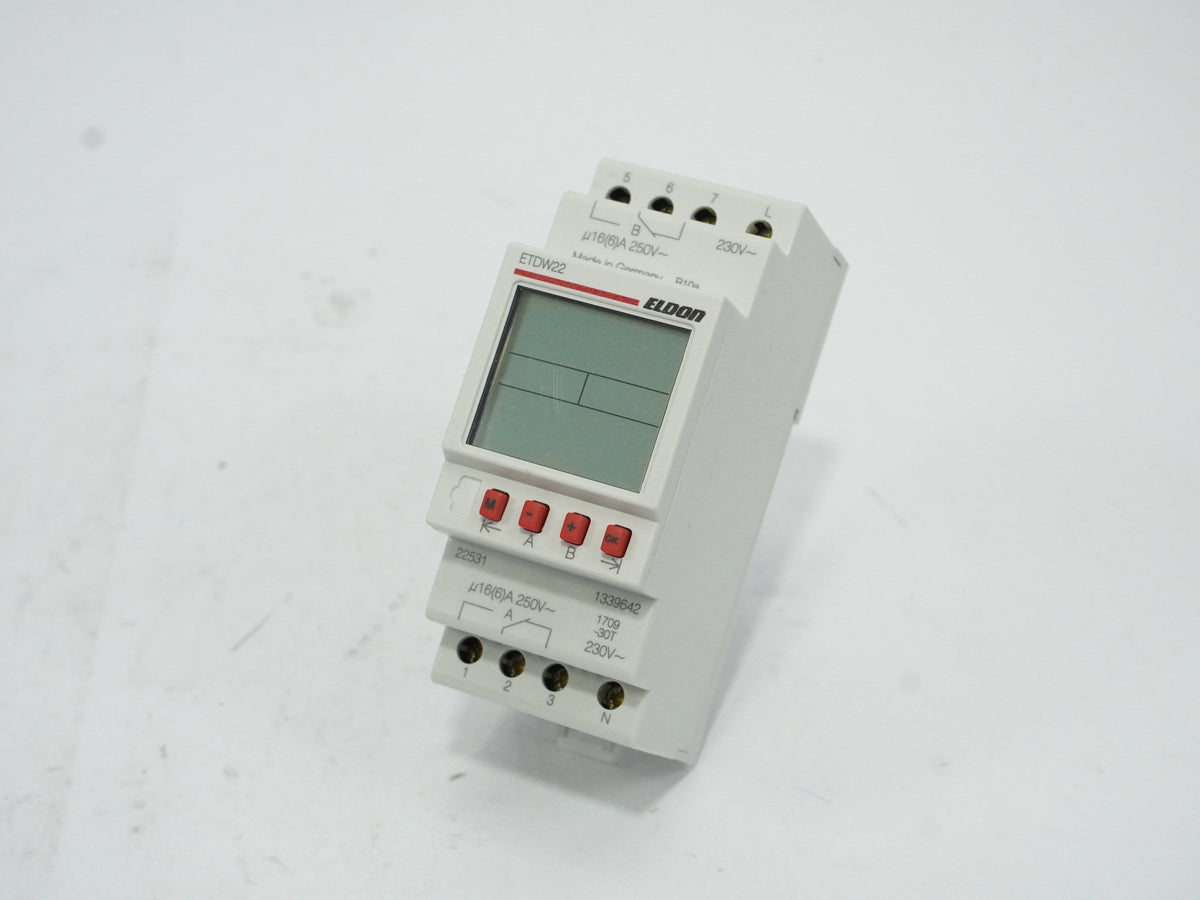 Eldon 1339642 ETDW22 Digital Time Switch 2-Channel 24h/7d