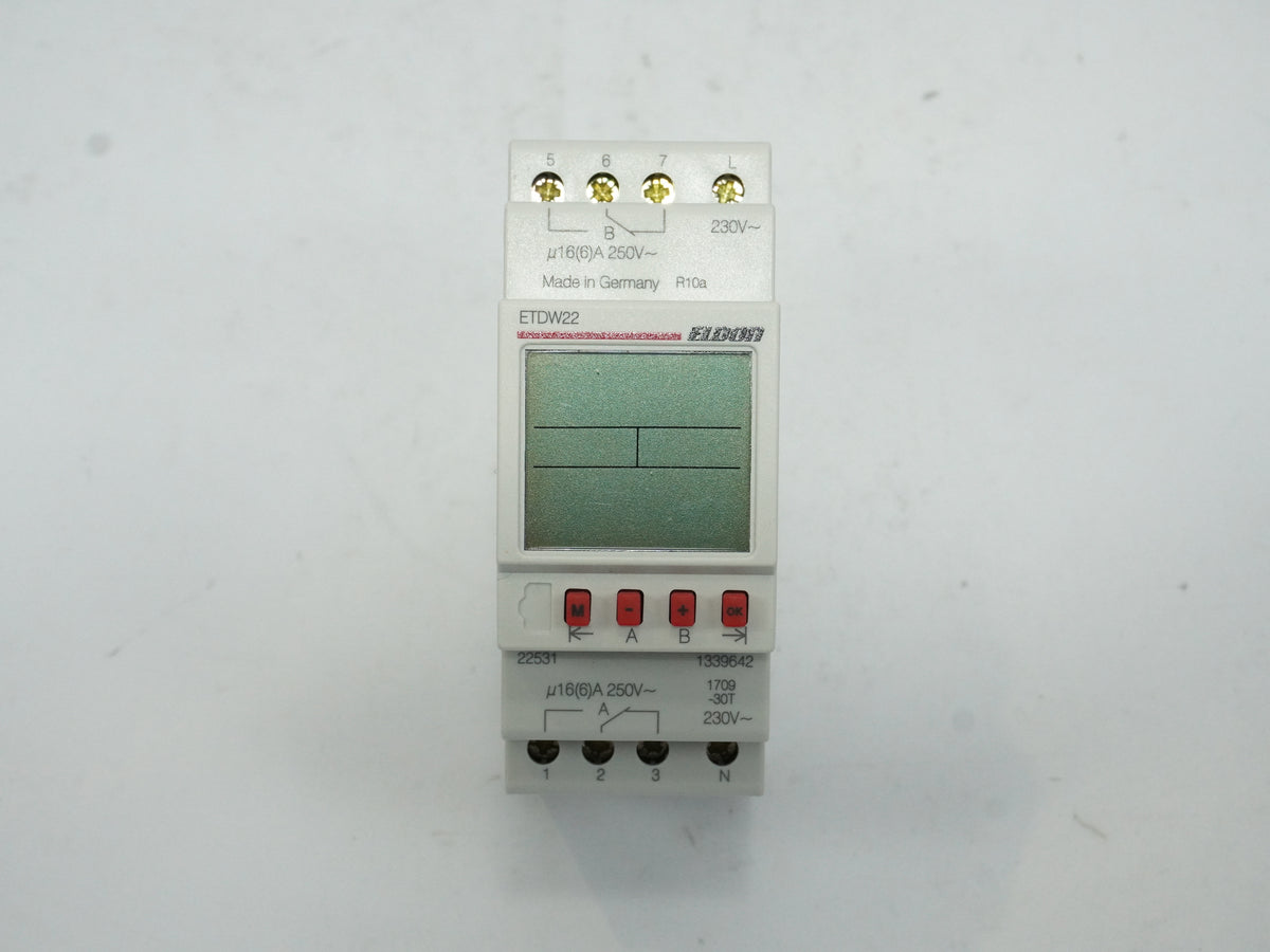 Eldon 1339642 ETDW22 Digital Time Switch 2-Channel 24h/7d