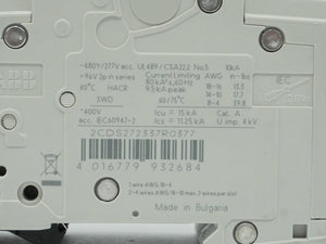 Abb 2CDS 272 337 R0377 SU 202M-K6 Circuit Breaker System Pro M Compact