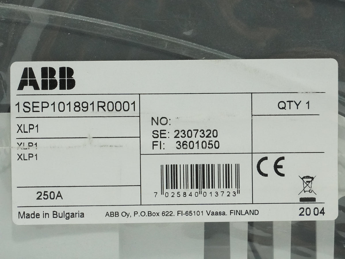Abb 1SEP101891R0001 XLP1 250A Fuse Switch Disconnector
