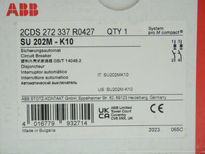 ABB 2CDS 272 337 R0427 SU 202M-K10 Circuit Breaker System pro M compact