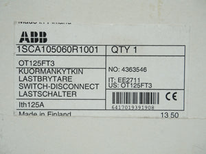 ABB 1SCA105060R1001 OT125FT3 Switch-Disconnect