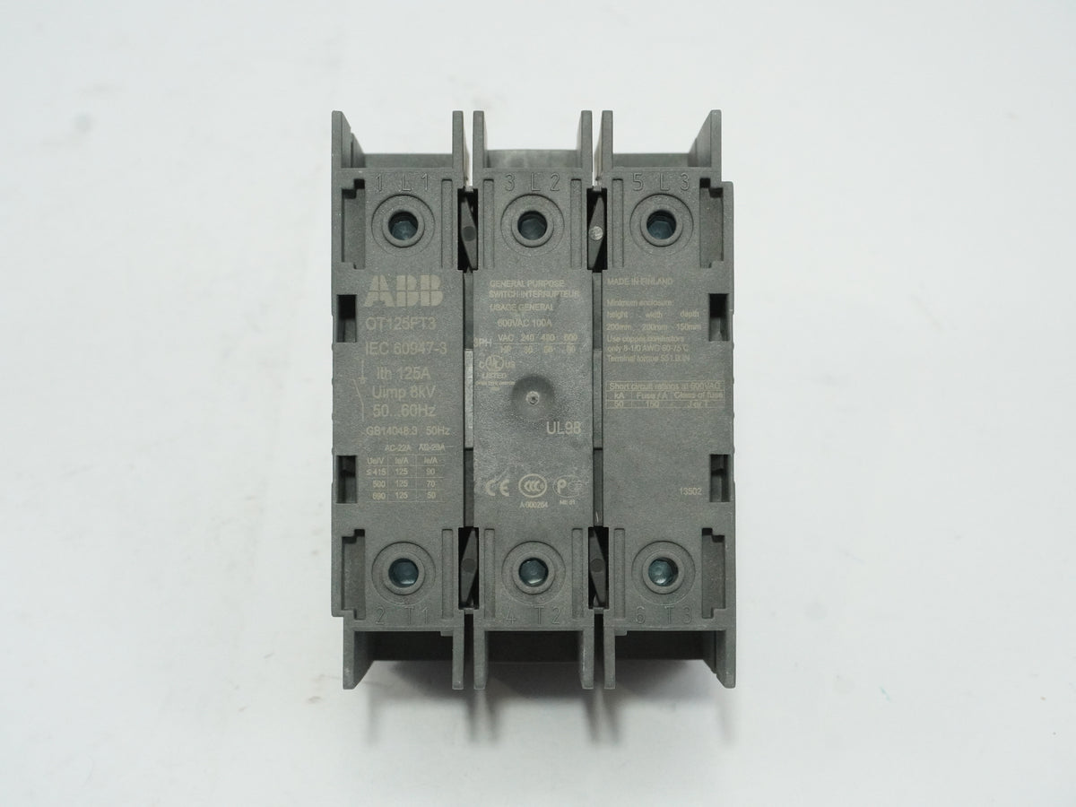 ABB 1SCA105060R1001 OT125FT3 Switch-Disconnect