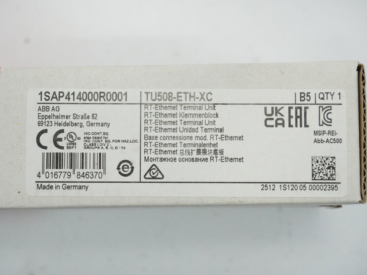 Abb 1SAP414000R0001 TU508-ETH-XC RT-Ethernet Terminal Unit