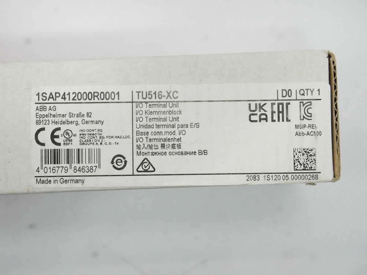 Abb 1SAP412000R0001 TU516-XC I/O Terminal Unit