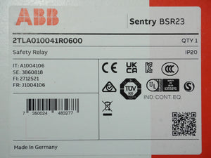 Abb 2TLA010041R0600 Sentry BSR23 Safety Relay