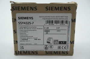 Siemens 5SY4325-7 5SY4325-7 MCB Miniature Circuit Breaker C25 3P