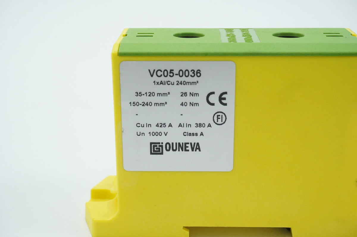 Ouneva VC05-0036 Earth Terminal Block 1xAl/Cu 240mm²