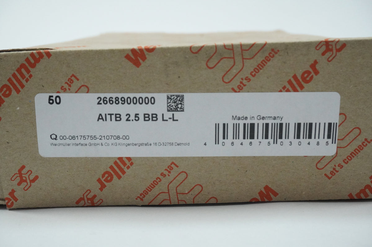 Weidmüller 2668900000 AITB 2.5 BB L-L