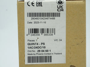 Phoenix Contact 2904601 QUINT4-PS 1AC/24DC/10 Power Supply