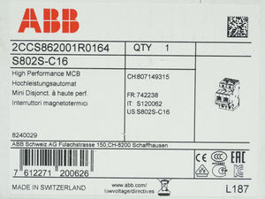 Abb 2CCS862001R0164 S802S-C16 High Performance MCB