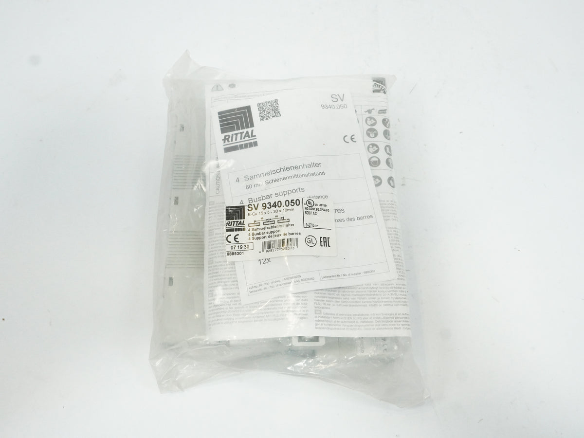 Rittal SV 9340.050 SV 9340.050 Busbar Support E-Cu 15x5 - 30x10mm  Batch 4 Pcs.