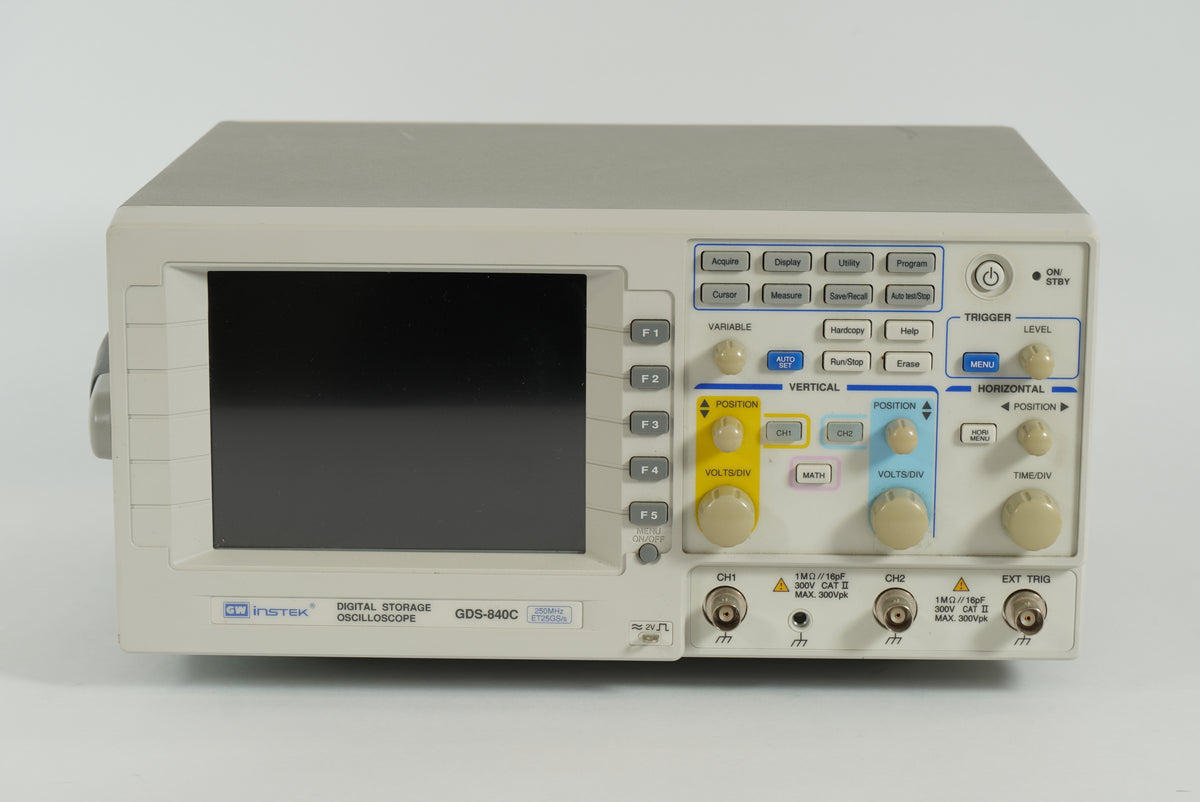 GW Instek GDS-840C 2 Channel Digital Storage Oscilloscope 250 Mhz