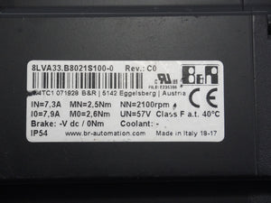 B&R 8LVA33.B8021S100-0 Ultra-compact Three-phase Synchronous Servo Motor