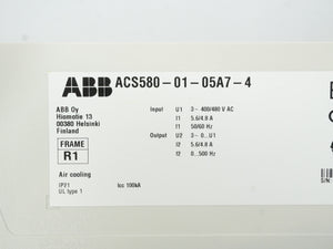 Abb ACS580-01-05A7-4 General Purpose Variable Frequency Drive