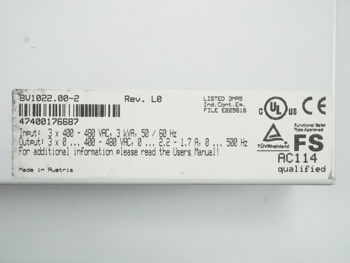 B&R 8V1022.00-2 Servo Drive / Inverter