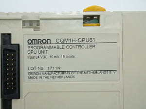 Omron CQM1H-CPU61 Programmable Controller CPU Unit