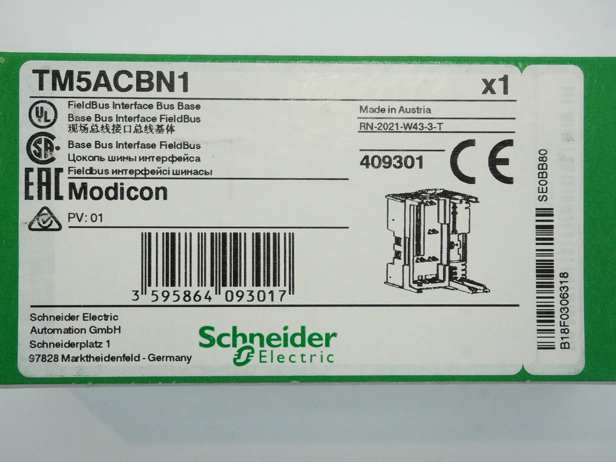Schneider Electric TM5ACBN1 Modicon TM5ACBN1 FieldBus Interface Bus Base