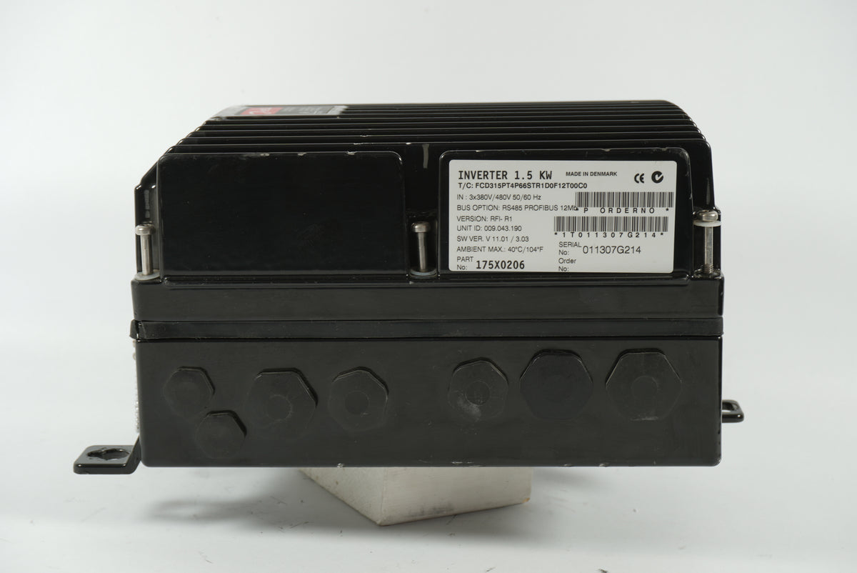 Danfoss 175X0206 VLT Inverter 1.5 kW FCD315PT4P66STR1D0F12T00C0