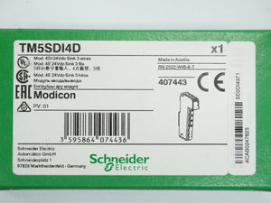 Schneider Electric TM5SDI4D Modicon 4DI 24Vdc Sink 3-wire Digital Input Module