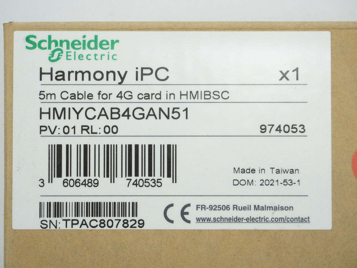 Schneider Electric HMIYCAB4GAN51 Harmony iPC 5m Cable for 4G card in HMIBSC