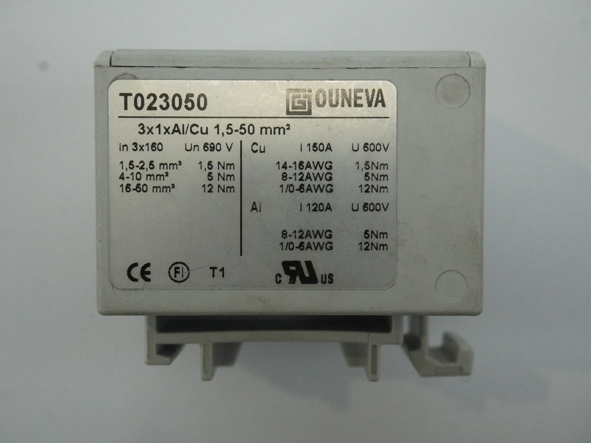 Ouneva T023050 T023050 3x1xAl/Cu 1.5-50mm² Terminal Block