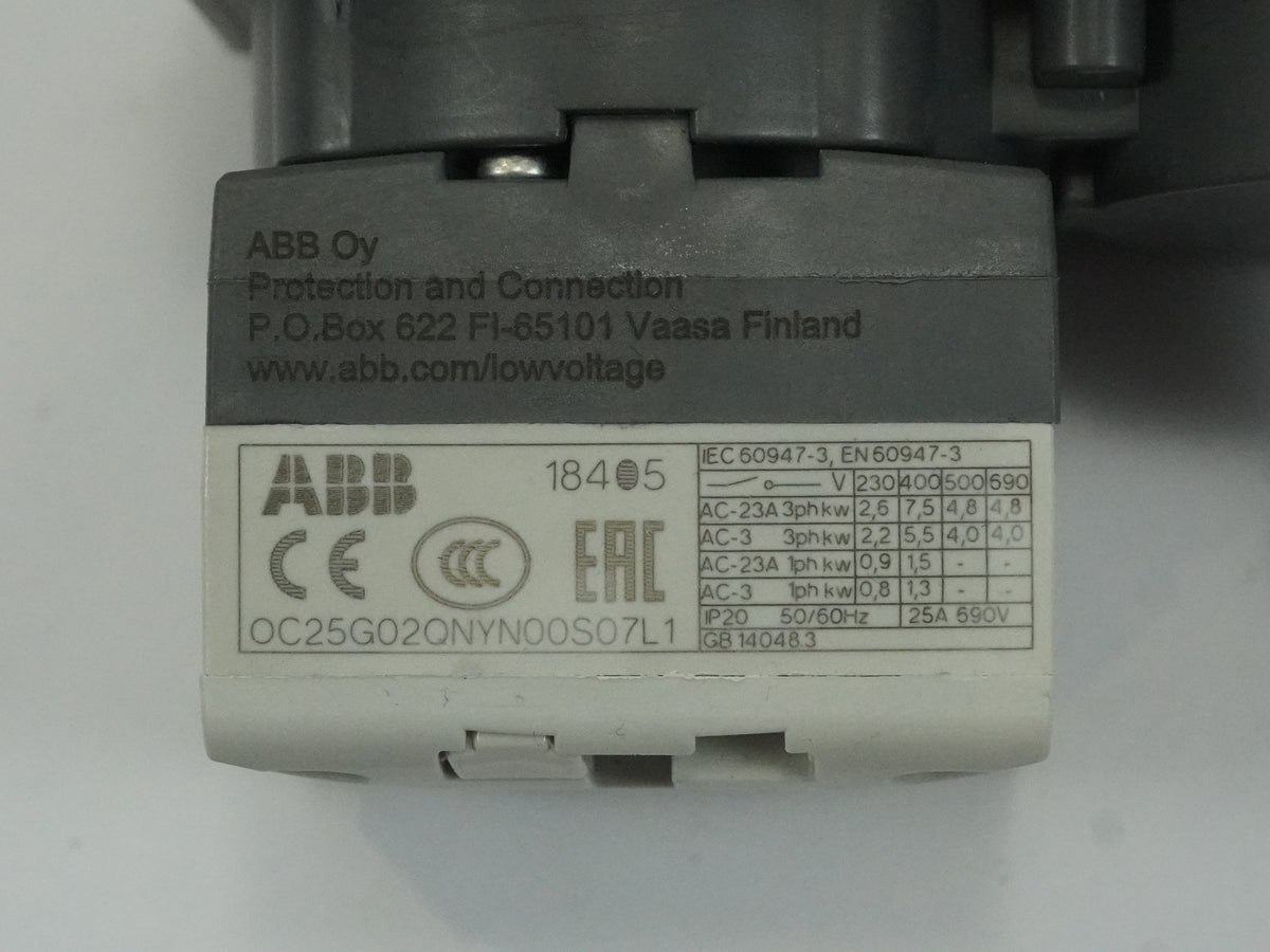 Abb 1SCA150589R1001 Cam Switch OC25G02QNYN00S07L1