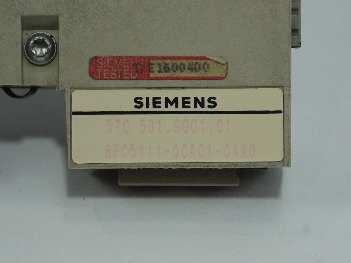 Siemens 6FC5111-0CA01-0AA0 SINUMERIK PLC Module/Rack