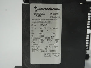Technoelectric 60120431 VC2FP 3X160A Vacuum Contactor