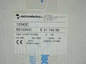 Technoelectric 60120431 VC2FP 3X160A Vacuum Contactor